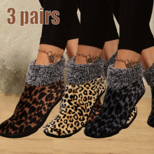 X 83016 Leopard Floor Socks ���Ʊ�ů�ذ���羳����ͨ����