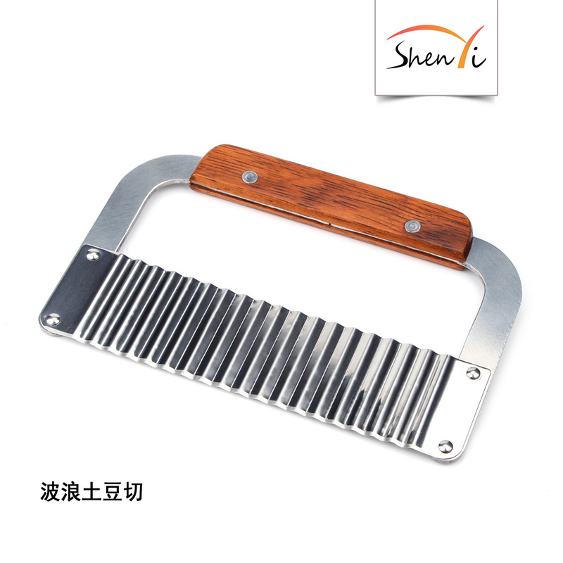 In stock stainless steel wave potato knife creative French fries potato cutter vegetable cutter kitchen utensils