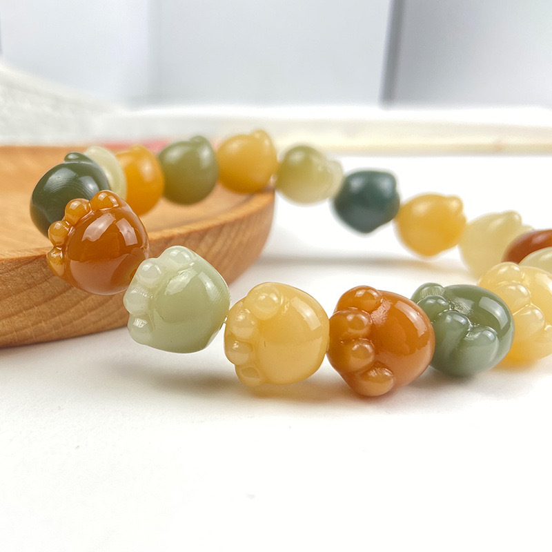 Original Ecología rica multi-tesoro pulsera de raíz de Bodhi color caramelo solo círculo bobinado suave tiro alto tres colores pulsera Bodhi