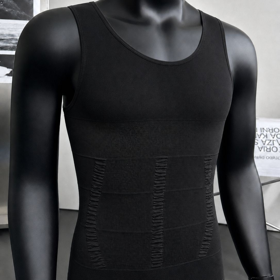 Cross-border seamless men's sports shapewear slimming waist-tightening and abdominal-control quick-dry sports vest
