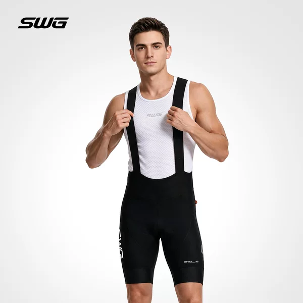 SWG Mingsheng's newly upgraded Lingyu Spring/Autumn men's competitive cycling bib shorts with double arrows, 200-density cycling gear