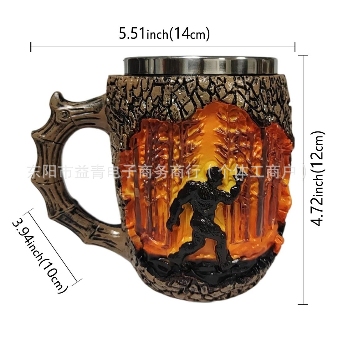 Cross-border Dual Dragon Collector 's Mug Retro Caza de perro Duck Coffee Mug Hunter