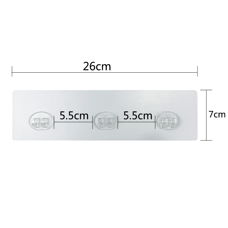 Sin perforación, adhesivo fuerte sin rastro de tres botones para colgar en la pared, parche transfronterizo, gancho adhesivo para baño, estante de pared, parche adhesivo de almacenamiento
