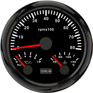 85mm üçü-birində spidometr, yağ təzyiqi, su temperaturu 12V 24V