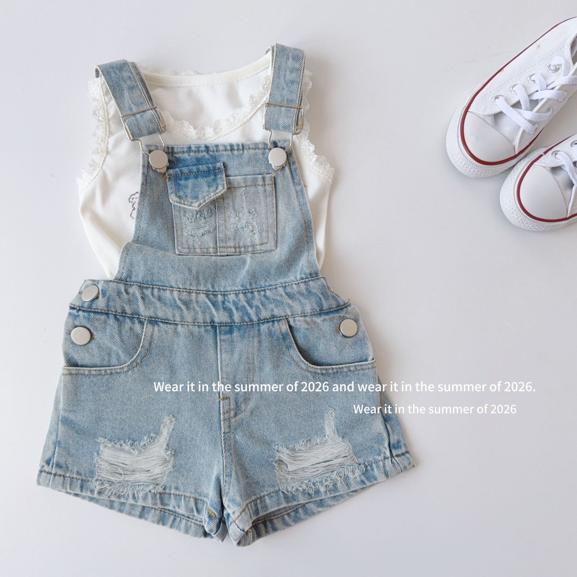 retro summer denim summer dress