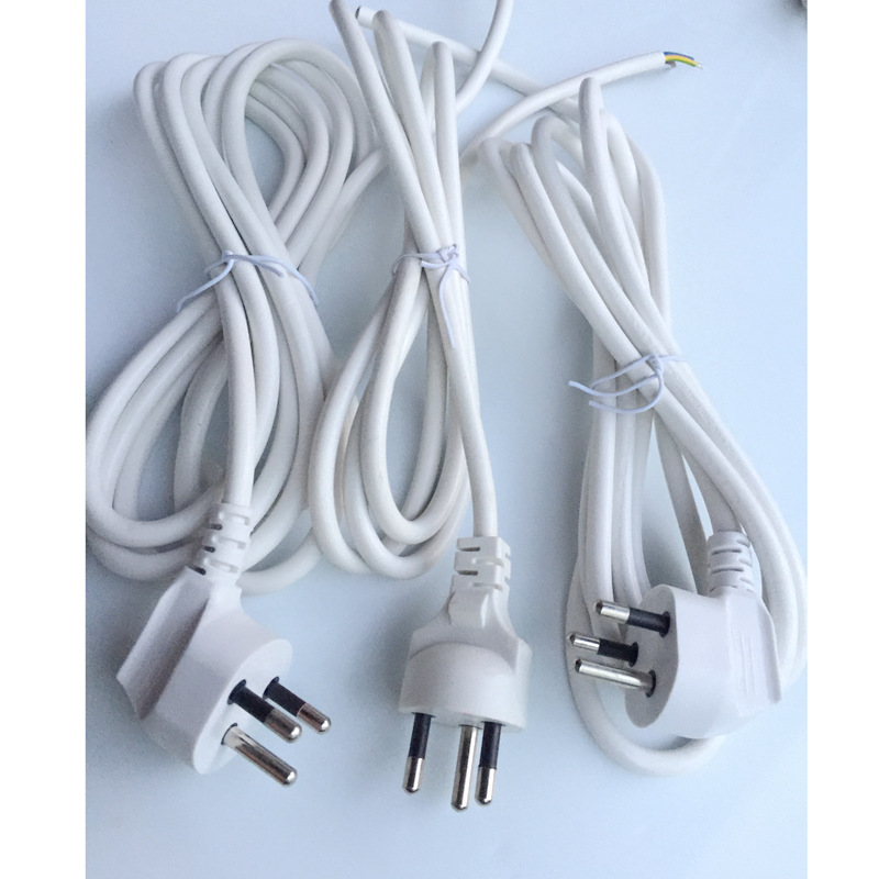 90度 弯头泰规电源线 TISI认证 泰国三插电源线 泰标插头线 2.6米