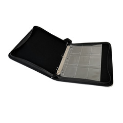 9-Grid Pokémon + Aole PU Surface Loose-Leaf Fully Enclosed Collection Zipper Bag, Card Holder & Business Card Case