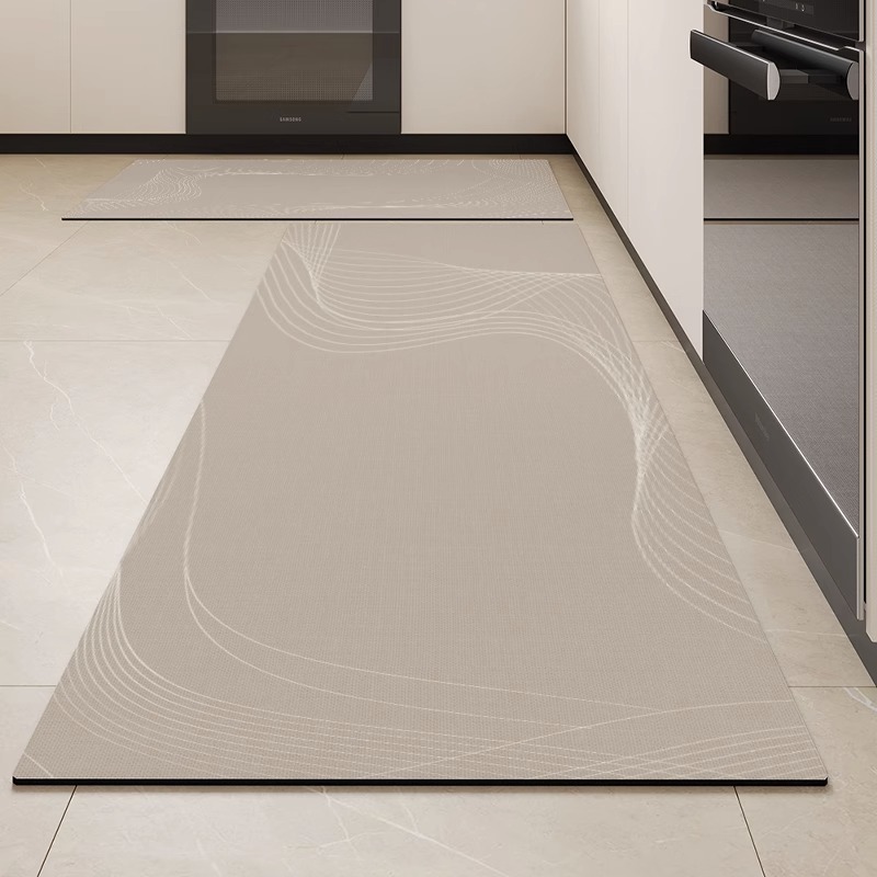 Alfombrilla de cocina simple, tira larga, alfombra de barro de diatomeas antideslizante, que absorbe agua y aceite, almohadilla de pie resistente a la suciedad de la puerta de corte doméstico