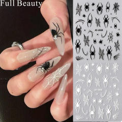 FULL BEAUTYクロスボーダー新型欧米風ハロウィーン要素クモクモの巣ネイルバックステッカー