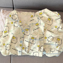 长袖睡衣女秋季ins风卡通自嘲熊印花休闲冬款舒适家居服套装批发