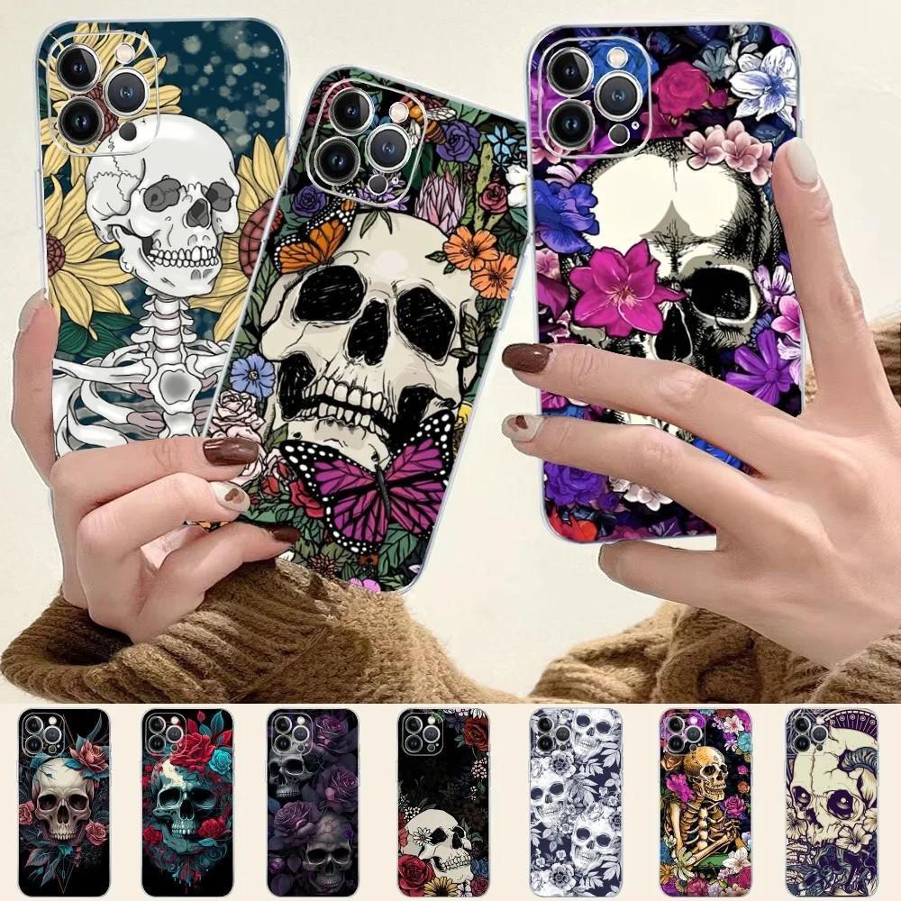 For Apple iPhone13 Mini Mobile Phone Case Skull Skeleton Art Mobile Phone Case for Hair-Drawing Anti-Drop China