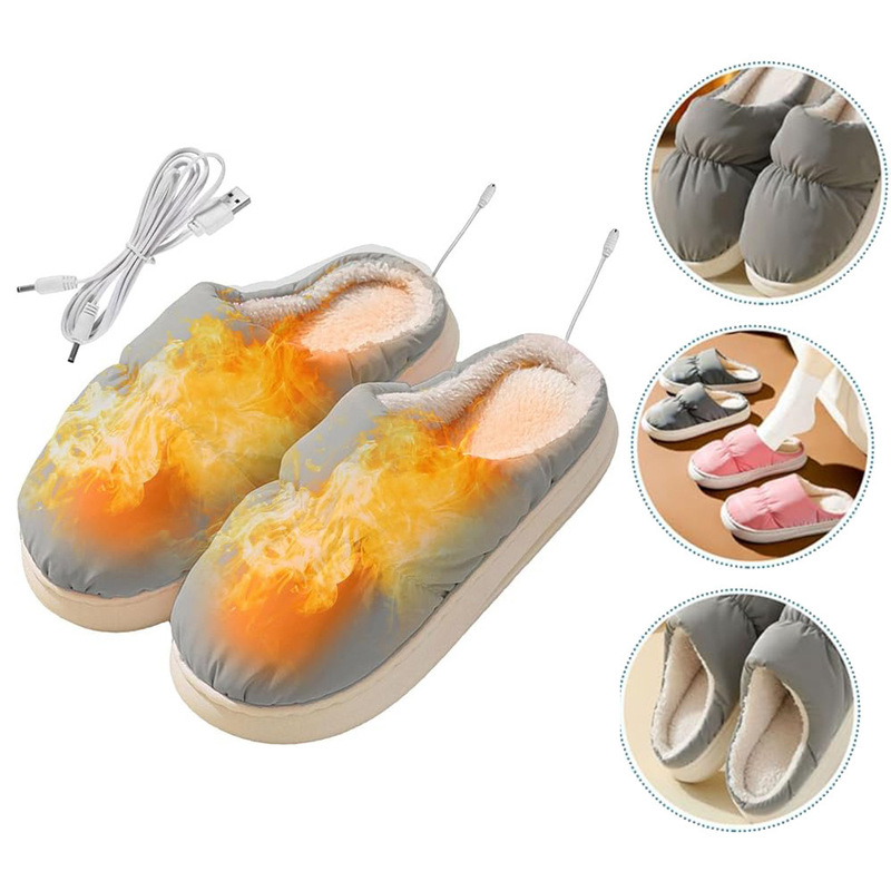 USB heating boots electric heating shoes USB warm heating shoes winter warm heating slippers winter wear
