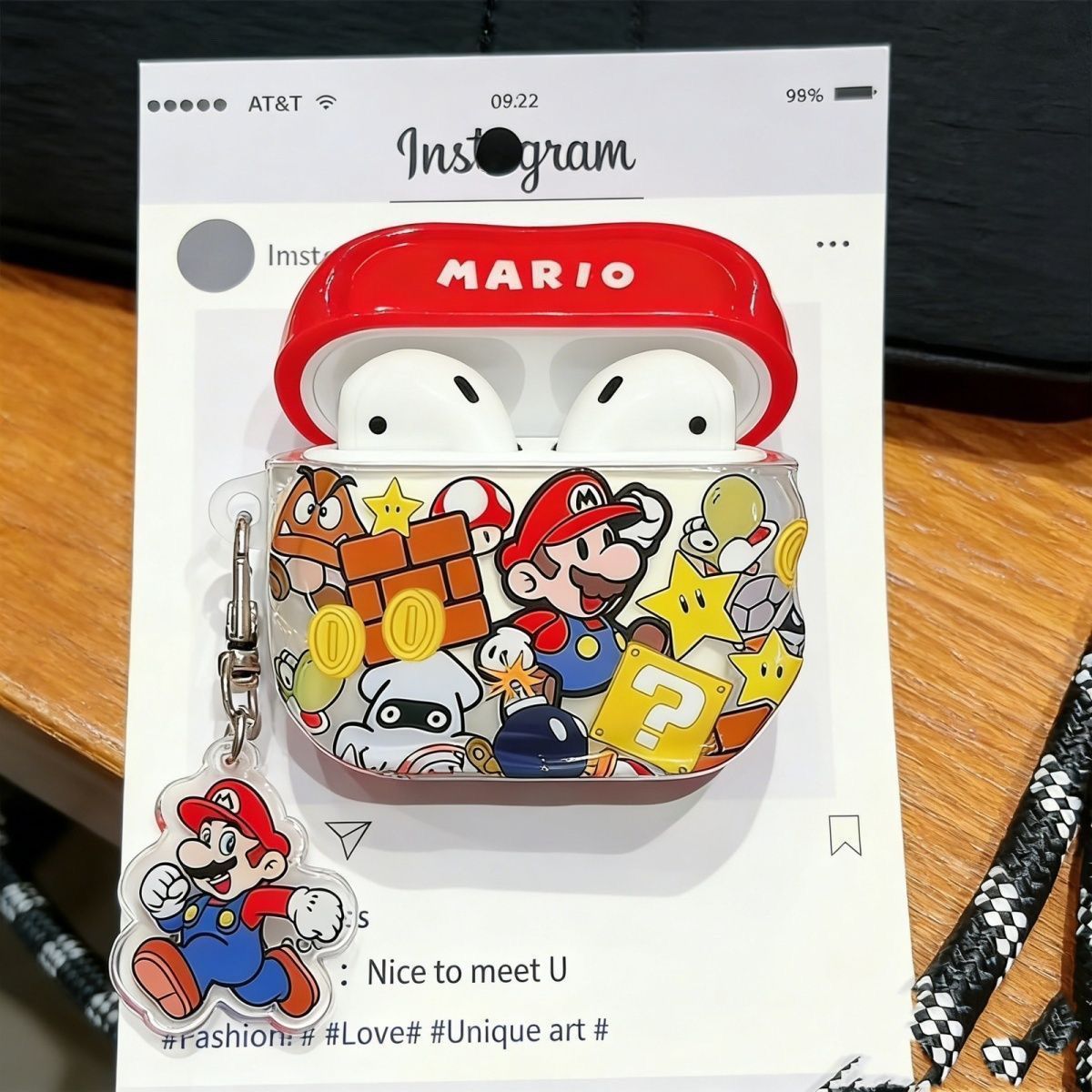 Cartoon Super Mario para AirPod Pro3 Bluetooth estuche Apple AirPods 4 generación estuche 5