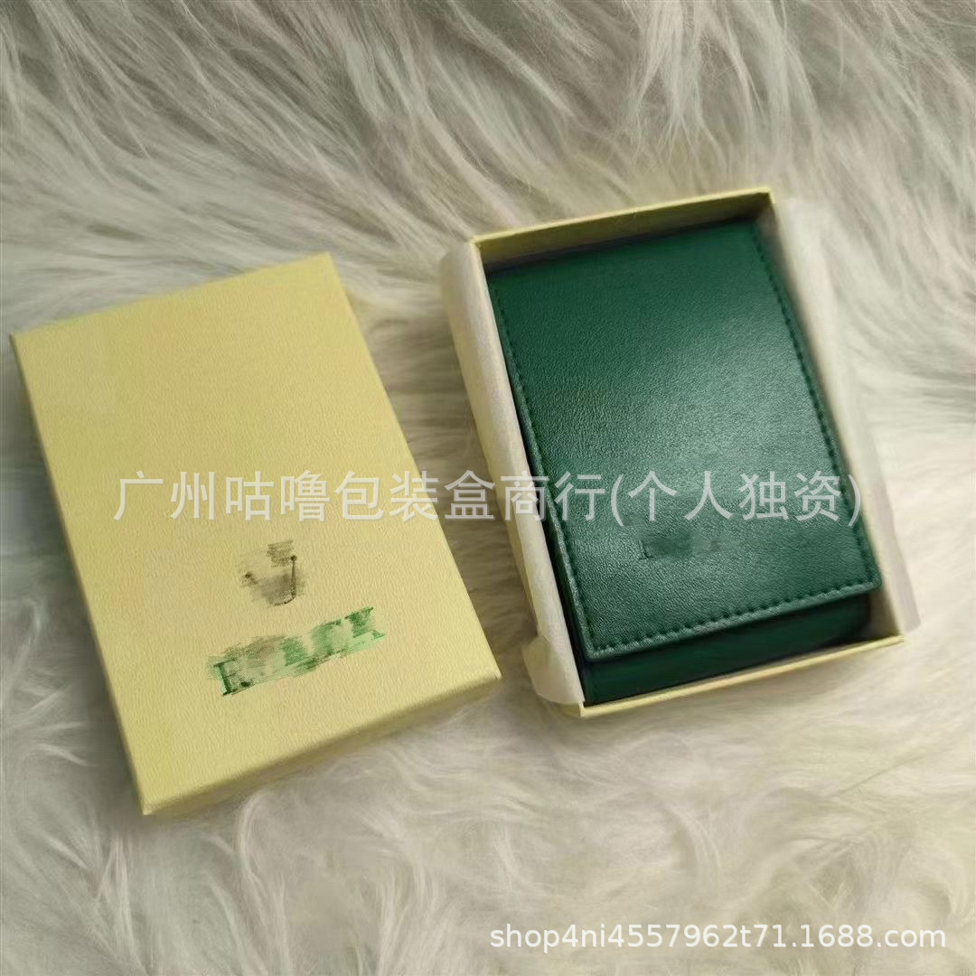 Foreign Trade Ready-Made Portable Watch Box Green Portable Box Shi Watch Box High-End Deerskin Velvet Box Gift Box