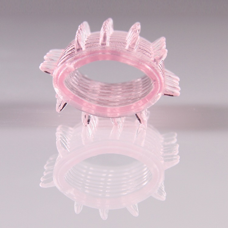 Caterpillar Crystal Delay Ring TPE Locking Sun Ring Adult Toy — detail image 32