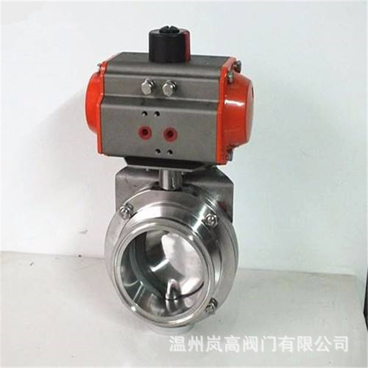 厂家直销 304不锈钢材质 快装连接 气动蝶阀 按需定制 Ф76