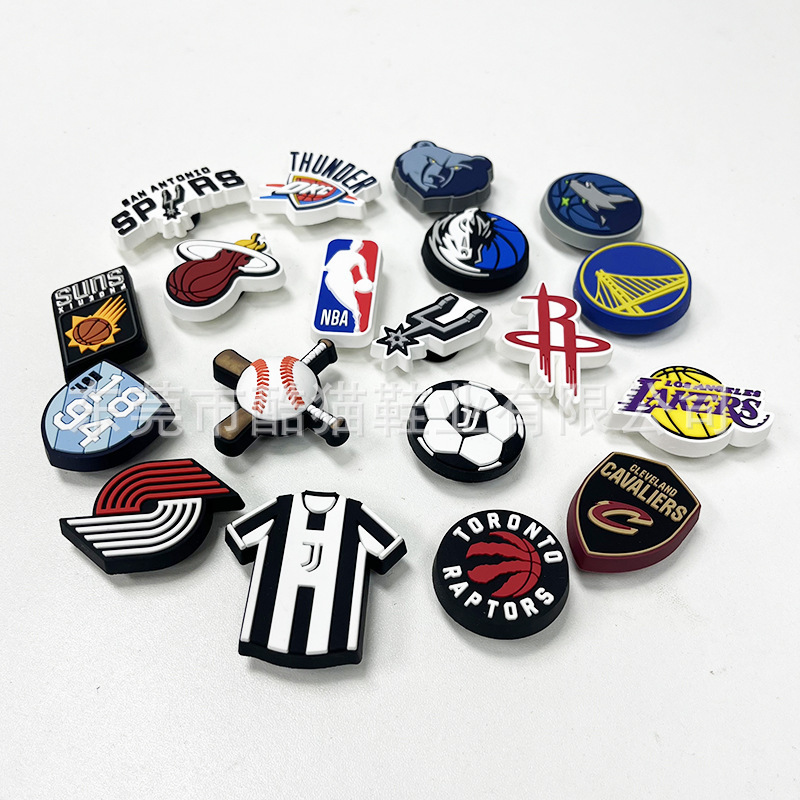 Hole shoes DIY accessories cartoon decorative buckle shoe flower shoe buckle zhibi Star Juventus Basketball NBA
