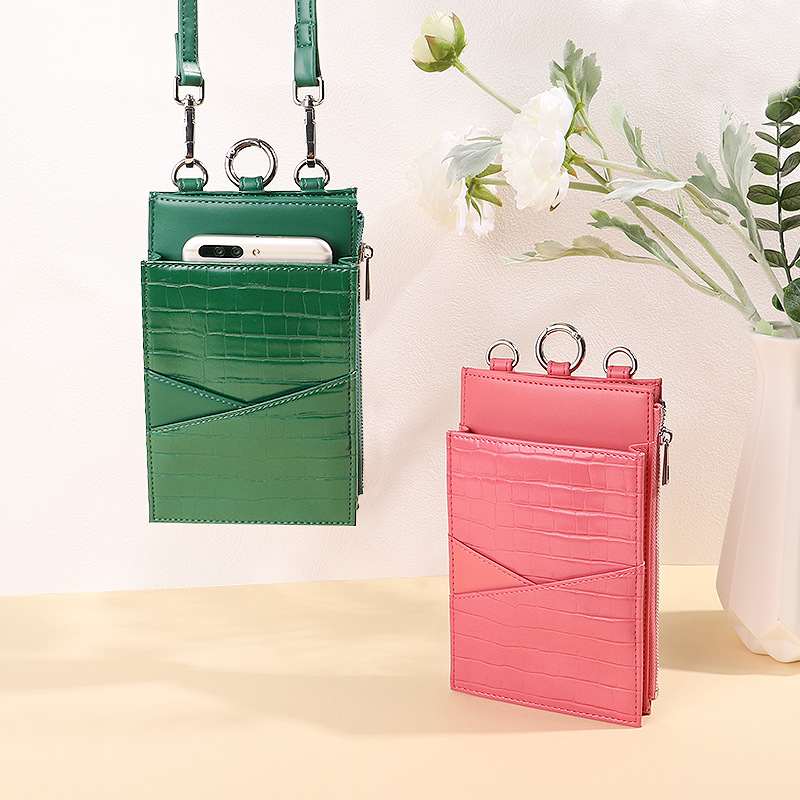 2024 nuevo bolso de mensajero de un solo hombro pequeño bolso pequeño de rombo de estilo japonés fresco bolso de teléfono móvil de mujer con patrón de piedra