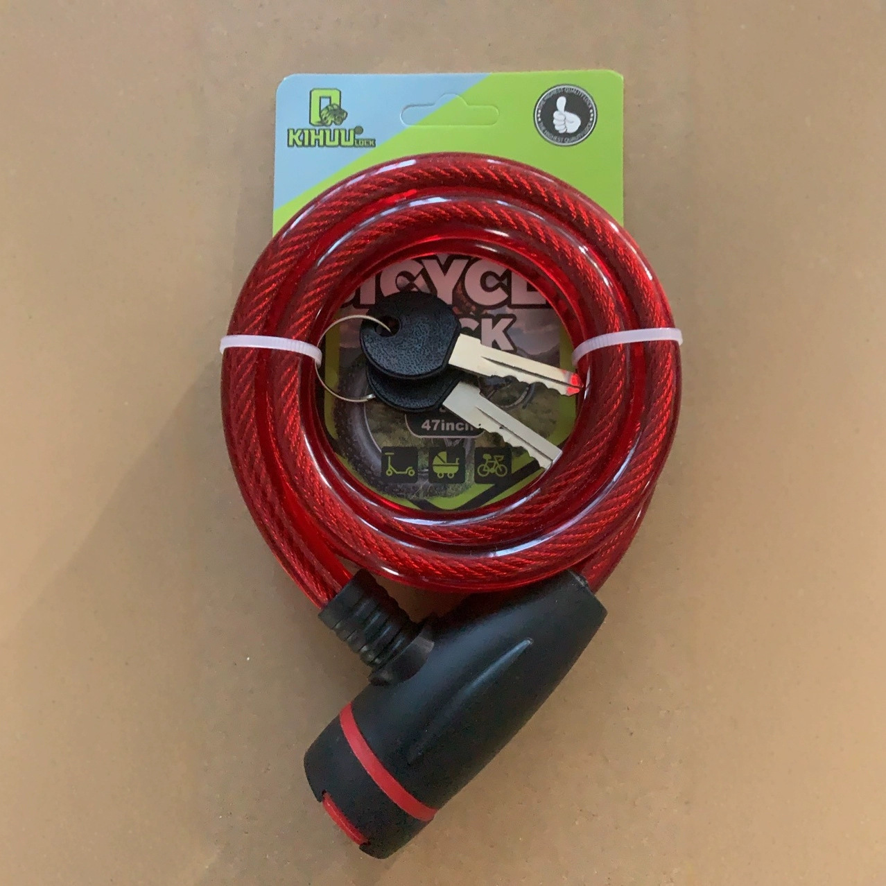 Candado de Cable de Acero para Bicicleta Antirrobo de Aleación de Zinc para Bicicleta de Montaña y Moto