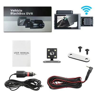 Three-Lens Wifi Dash Cam 4K Driving recorder - a6front-inside-rear-three-lenses-wifi