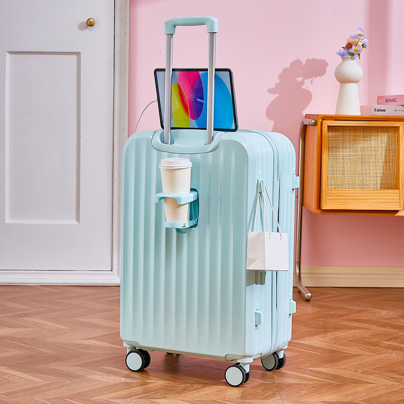 Nueva maleta multifuncional de explosión de fuego con ruedas universales de 20 pulgadas de alto valor de cara, caja de tracción de contraseña de embarque, maleta de cuero