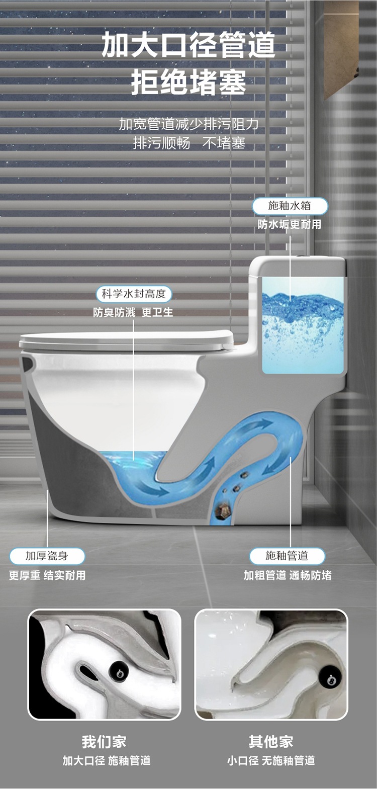 Ix. Mu Ma Tong Household siphonic integrated silent anti-odor and anti-splash super vortex water-saving toilet seat toilet undefined