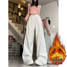 港风潮男夏季新款2024个性字母牛仔裤嘻哈ins潮高街潮流痞帅长裤