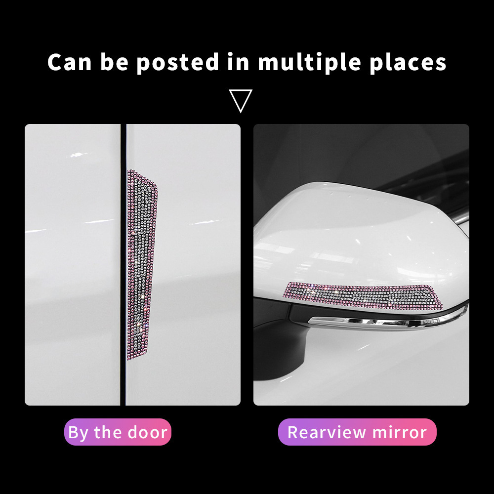 Car Hot Drill Door Handle Protective Film Diamond Anti-Scratch Handle Sticker Car Door Bowl Anti-Scratch Car Handle Protective Film