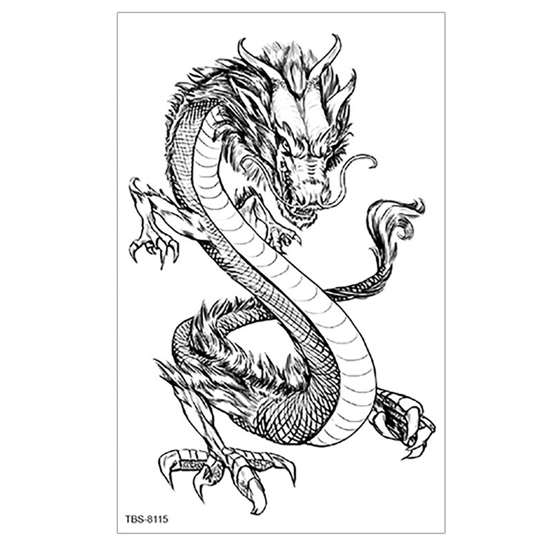 Waterproof Tattoo Stickers Colorful Flowers Black and White Sketch Tiger Head Animal Totem Dream Catcher Realistic Tattoo Stickers Trendy Brand