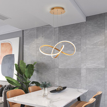 现代简约北欧极简异型铝材线条客厅吊灯餐吊灯茶吧休闲灯中山灯具