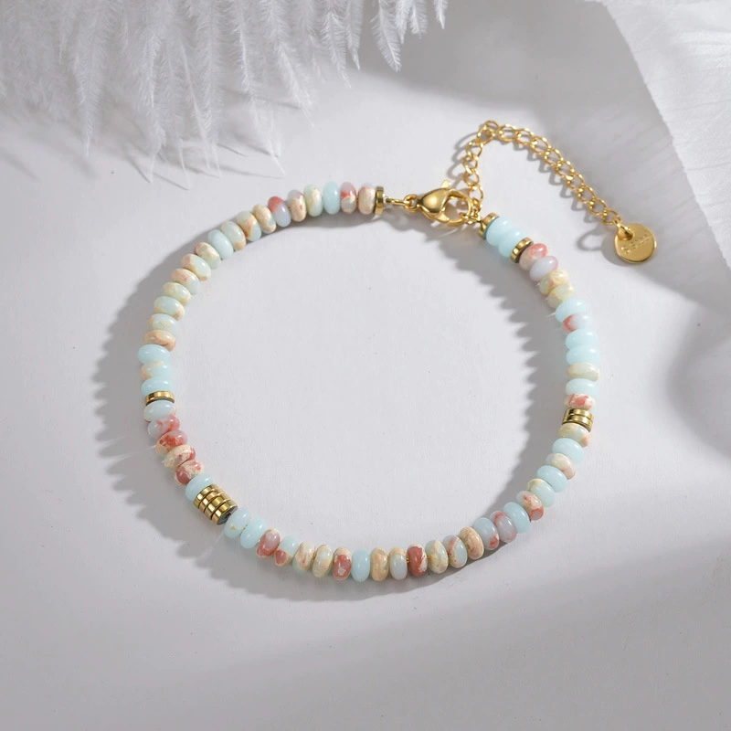 Органичный маленький дизайн бус bracelets, ювелирная нержавеющая сталь, аксессуар, французский стиль, лёгкая роскошь