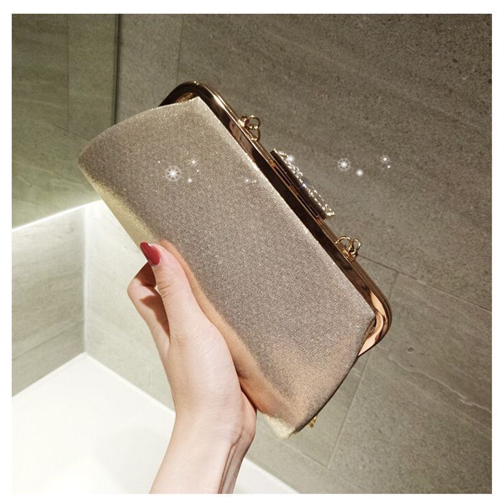 New Handmade Rhinestone Tassel Pearl Evening Bag For Women, Small Formal Clutch Handbag And Crossbody Party Bag - Thumbnail 4