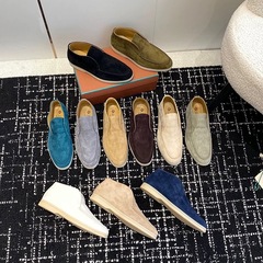 純原2024秋冬LP真皮高組楽福靴男性真皮一足漕ぎ怠け者平底カジュアルシューズ
