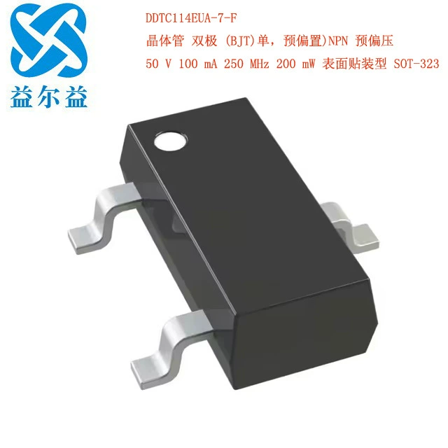 Транзистор DDTC114EUA-7-F DIODES/US Тайвань биполярный транзистор с предварительным смещением (PRE-BIAS)