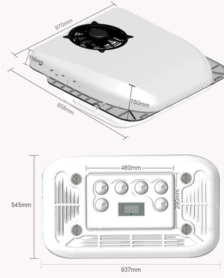 Foreign trade wholesale ultra-thin parking air conditioner 12V24V electric frequency conversion integrated room card dining car camping car air conditioner (Automotive air conditioning) - ultra-thin-24v-eac10182405