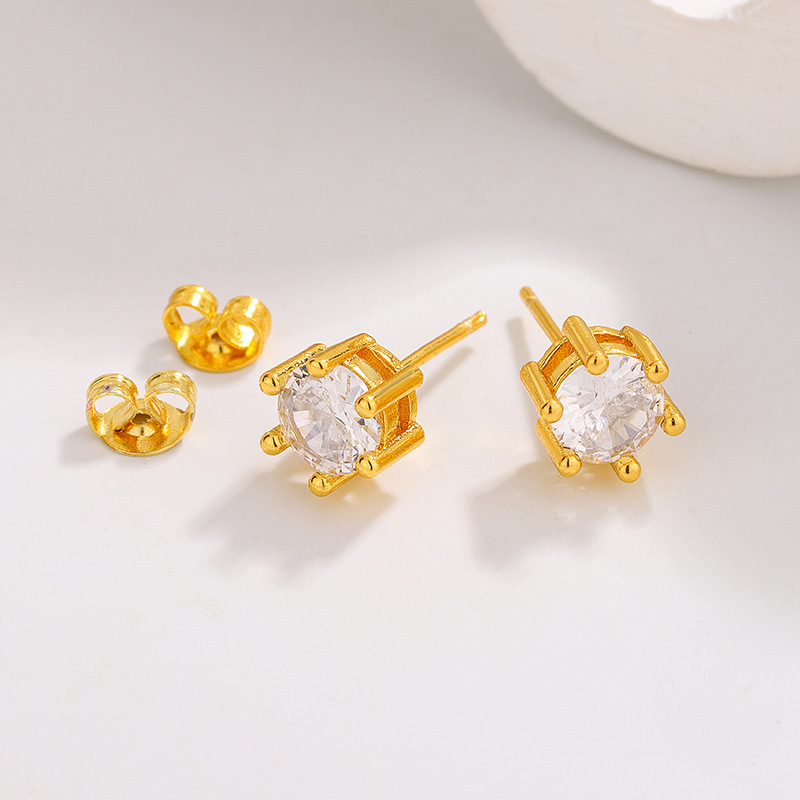 fashionable classic elegant universal earrings with zircon for men…