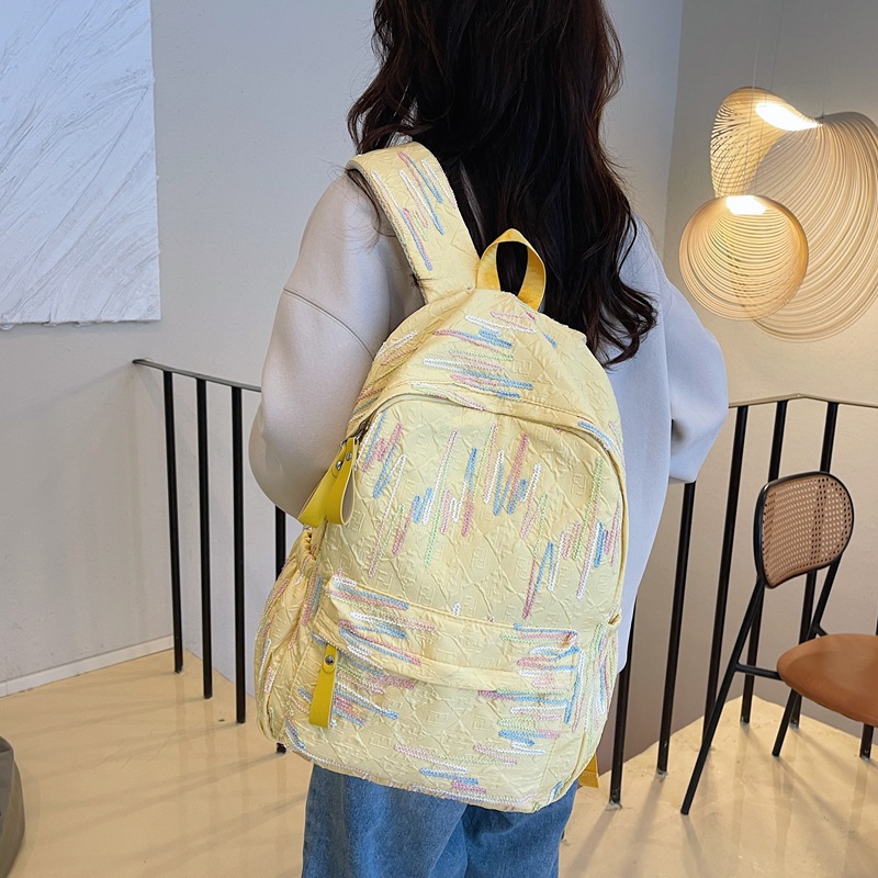 Mochila de todo fósforo de niña estilo ins 2024 nueva mochila de estudiante de secundaria de alto valor mochila ligera de gran capacidad