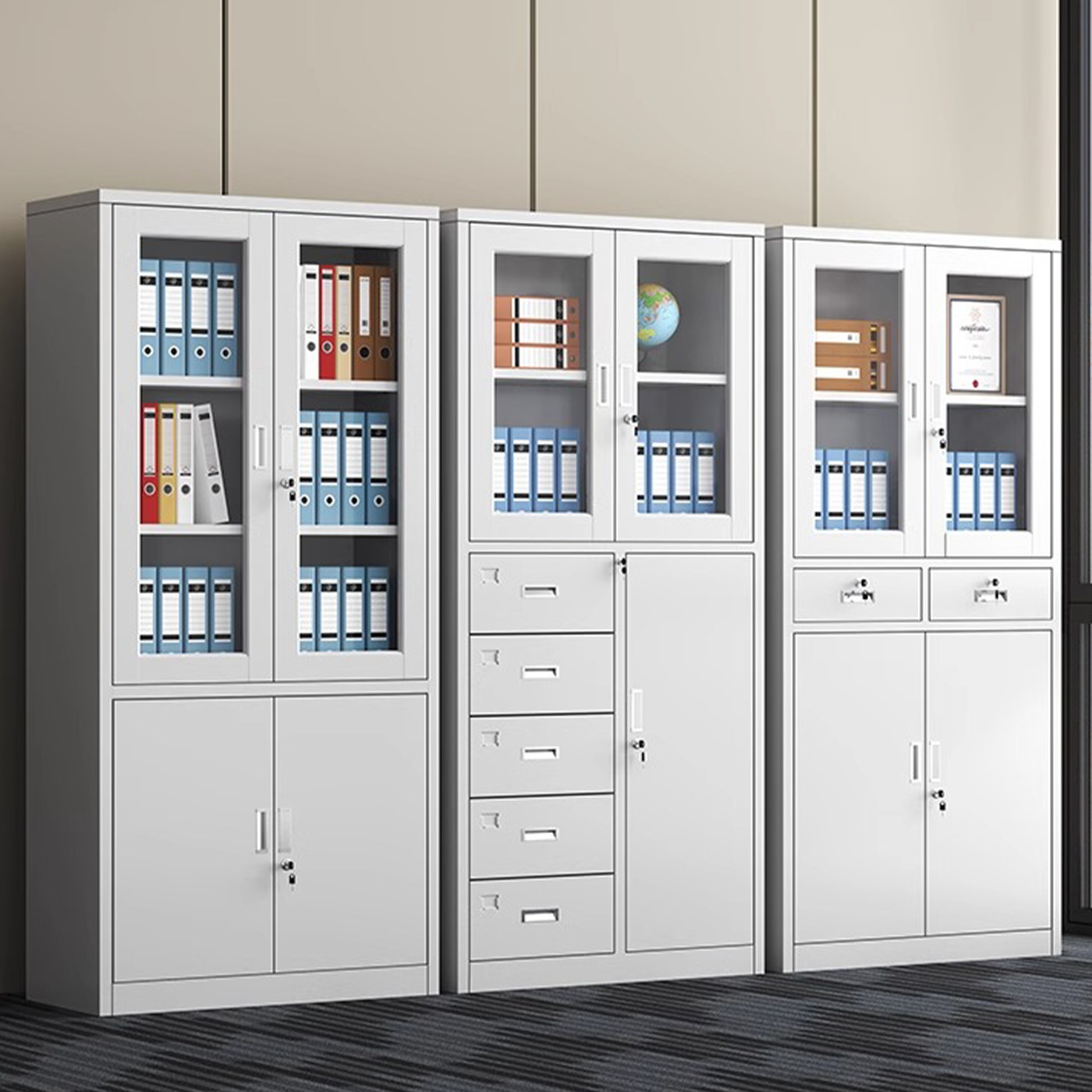 Procesamiento personalizado archivos de datos gabinete de archivos de oficina con bloqueo gabinete financiero almacenar archivos de hoja de hierro gabinete