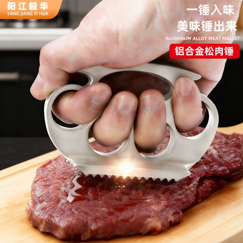 Эксклюзивный трансграничный инструмент для размягчения мяса из цинково-алюминиевого сплава, креативный кухонный гаджет, кольцевой молоток для размягчения мяса, мясорубка-молоток