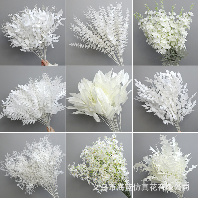 白色仿真花 婚禮布置吊頂婚慶裝飾絹花布景花藝人造花假花塑料花