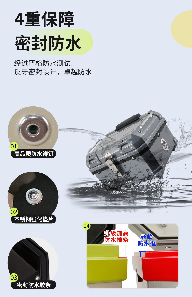 Wanlihao is compatible with Maverick NLT electric vehicle motorcycle tail box, battery vehicle NL large-capacity rear tail box
