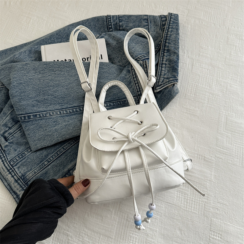 Bowknot estilo de ballet coreano casual simple 2024 nueva tendencia estilo occidental moda mochila portátil mujer