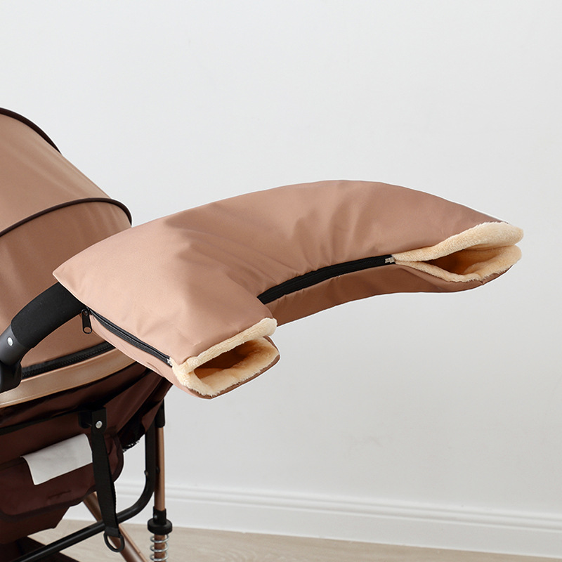 Cochecito de bebé guantes calientes accesorios de cochecito de invierno cochecito forrado de lana a prueba de viento a prueba de lluvia a prueba de frío guantes calientes