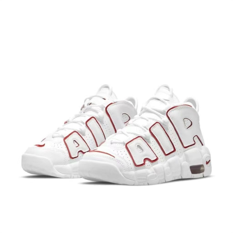 Gran explosión de aire almohadilla de palma completa negro y blanco zapatos de baloncesto de cuero casuales resistentes al desgaste versátiles para hombres y mujeres al aire libre. image 6