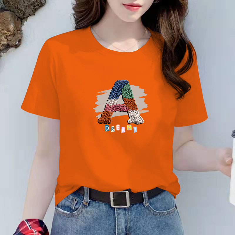 2026 Summer New Style 100% Pure Cotton Short-Sleeved T-Shirt for Women, Loose, Large Size, Versatile, Stylish, Age-Reducing, Printed Top, Trendy 2026 Summer New Style 100% Pure Cotton Short-Sleeved T-Shirt for Women, Loose, Large Size, Versatile, Stylish, Age-Reducing, Printed Top, Trendy