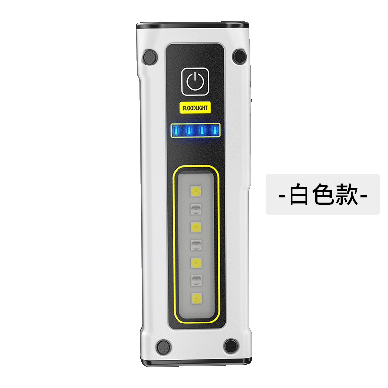 Nueva linterna de fuente de luz doble portátil transfronteriza TYPE-C luz de trabajo multifuncional de carga rápida con linterna de emergencia magnética