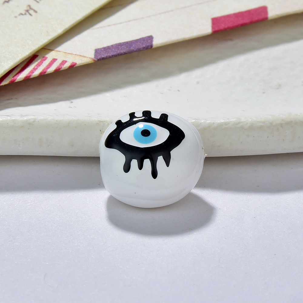Resin Material Devil'S Eye Pattern 1 Piece Resin Devil'S Eye DIY Jewelry Accessories