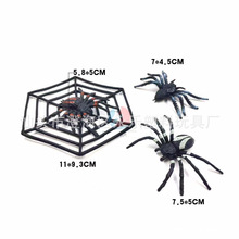 生产定制各种迷你塑料昆虫模型玩具 3只塑胶蜘蛛动物配件赠品