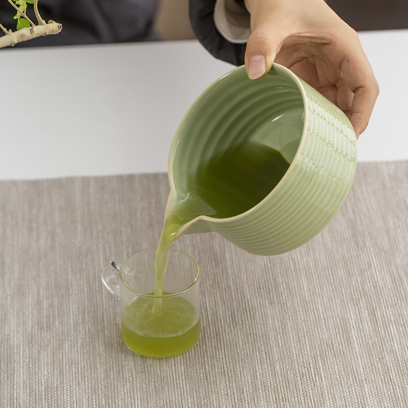 Juego de cuatro piezas de ceremonia del té de matcha, jaula de té de Baiben, tazón de té de pie, juego completo de combinación japonesa, té de punto, accesorios de jaula de té