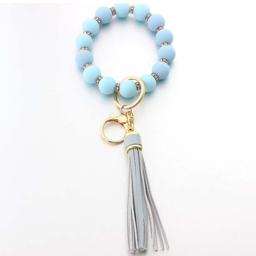 1 Piece Quantity Simple Style Geometric Arylic Beaded Unisex Keychain